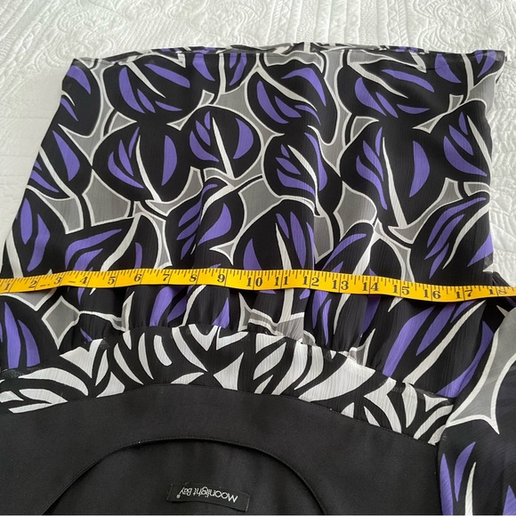 MOONLIGHT BAY, ABSTRACT MUIT-COLOUR BLOUSE, SIZE: L - Picture 7 of 11